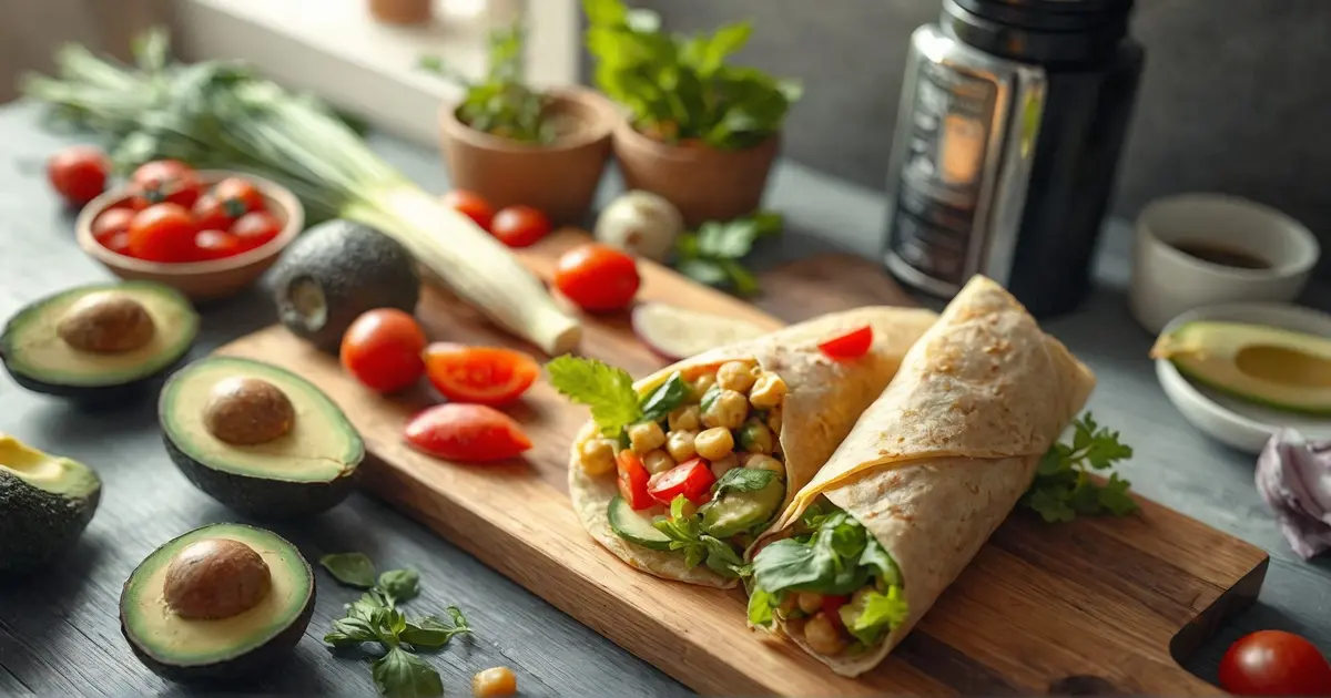 Avocado Chickpea Salad Wrap 2