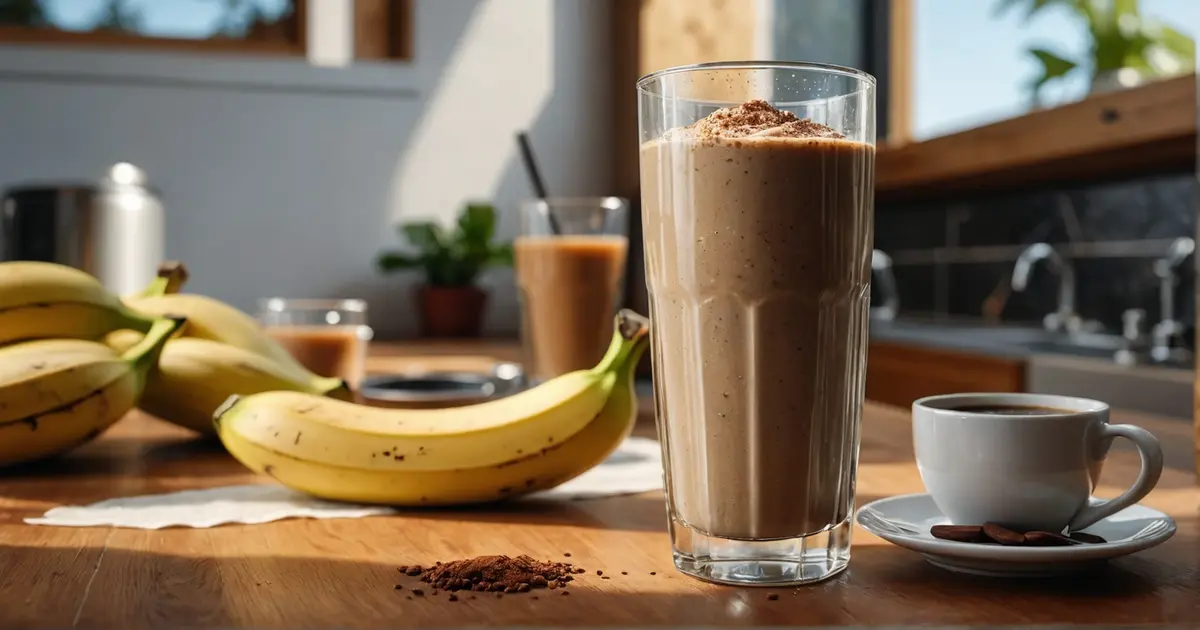 Banana coffee smoothie 3