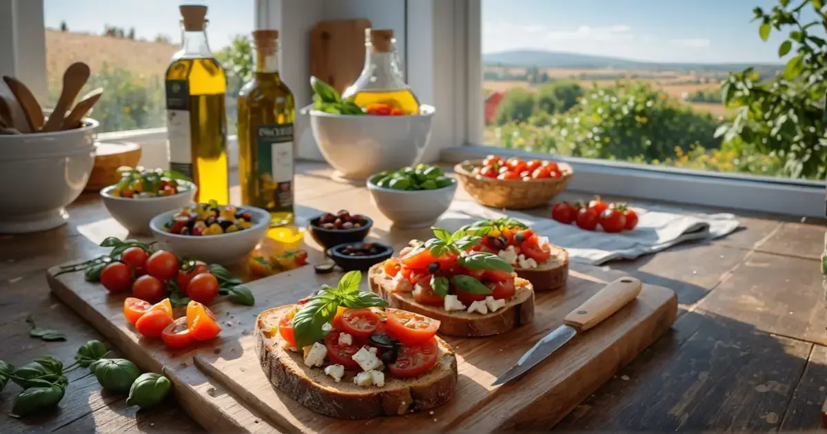 Bruschetta with Mozzarella Chees