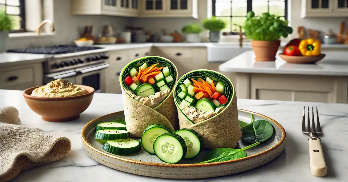 Cucumber Hummus Wrap 6