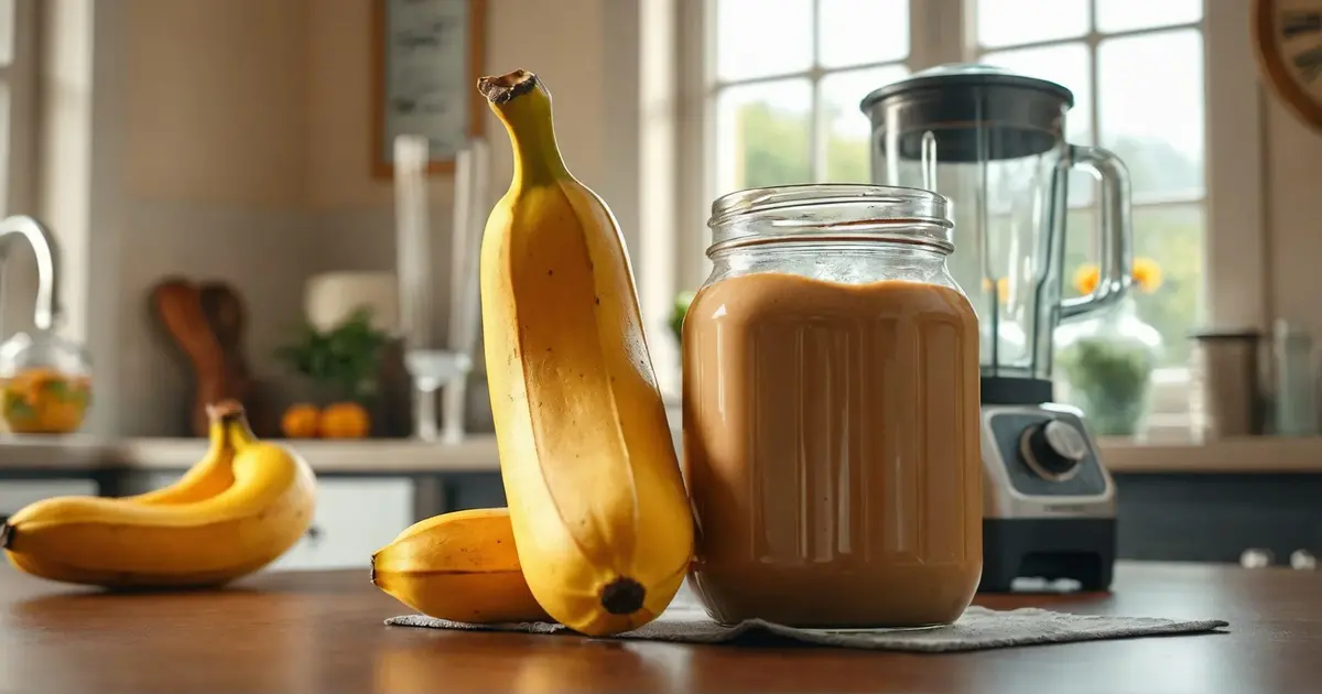 Peanut butter banana smoothie 3