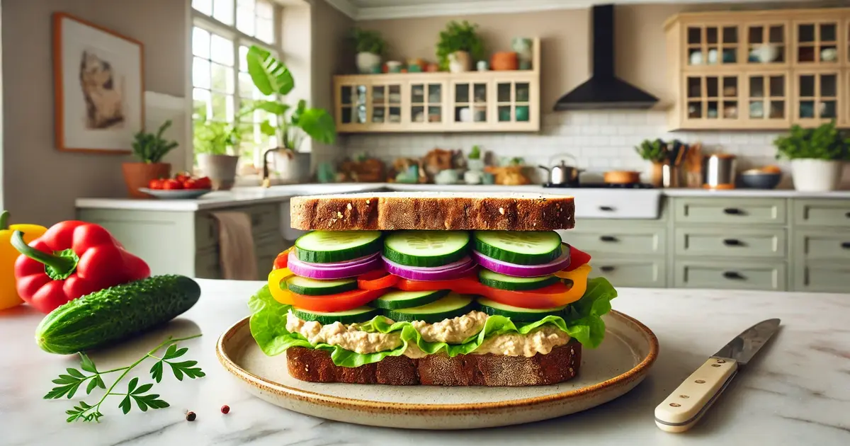 Veggie Hummus Sandwich 2