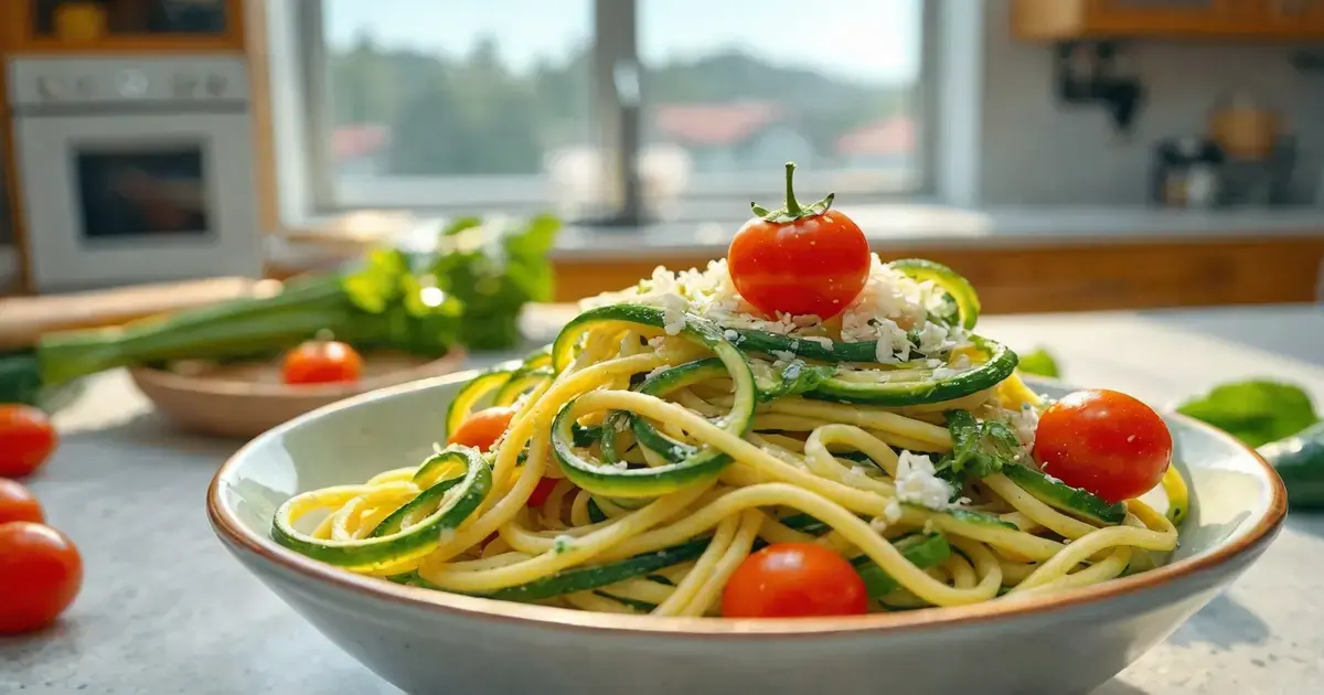 Zucchini Noodles with Pesto 1