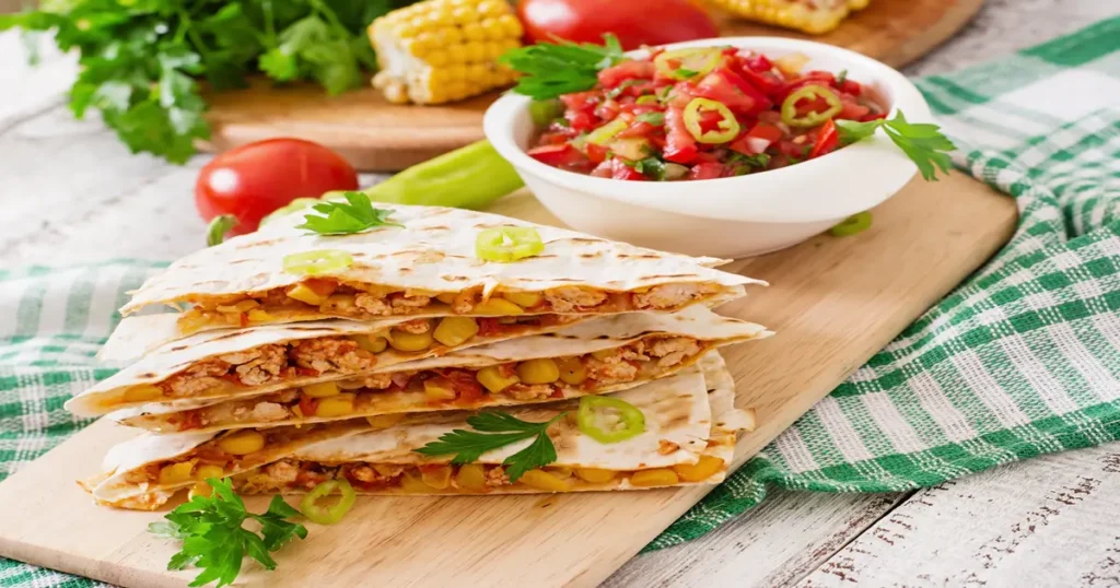 buffalo chicken quesadilla​