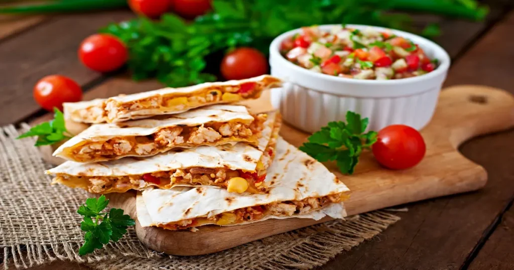 buffalo chicken quesadilla​