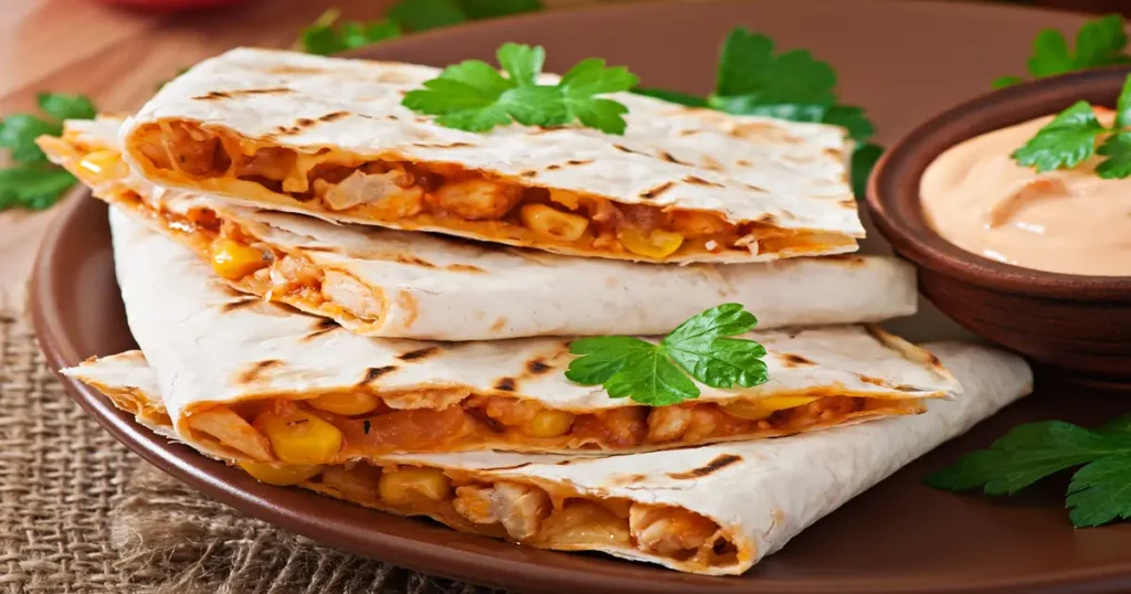 buffalo chicken quesadilla​