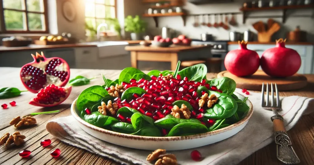 spinach pomegranate salad